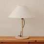 Lampes de table - CLASICA lampe à poser en bois de pin mélis finition naturelle ou noire - LUXCAMBRA