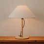 Lampes de table - CLASICA lampe à poser en bois de pin mélis finition naturelle ou noire - LUXCAMBRA