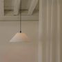 Hanging lights - CLASICA suspension white lampshade - LUXCAMBRA
