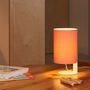 Table lamps - CLIPAM table lamp in white with cotton lampshades - LUXCAMBRA