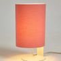 Table lamps - CLIPAM table lamp in white with cotton lampshades - LUXCAMBRA