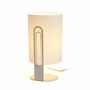 Table lamps - CLIPAM table lamp in white with cotton lampshades - LUXCAMBRA
