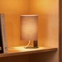 Table lamps - CLIPAM table lamp in black with cotton lampshades - LUXCAMBRA