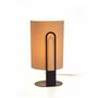 Table lamps - CLIPAM table lamp in black with cotton lampshades - LUXCAMBRA