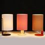Lampes de table - CLIPAM lampe à poser terracotta avec abat-jours en cotonet - LUXCAMBRA