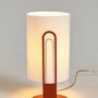 Lampes de table - CLIPAM lampe à poser terracotta avec abat-jours en cotonet - LUXCAMBRA