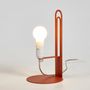 Lampes de table - CLIPAM lampe à poser terracotta avec abat-jours en cotonet - LUXCAMBRA
