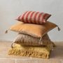 Coussins textile - Housse de coussin MATTEO velours de coton abricot 50x50 - BLANC D'IVOIRE