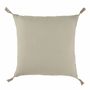 Coussins textile - Housse de coussin MATTEO velours de coton abricot 50x50 - BLANC D'IVOIRE
