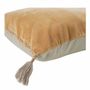 Coussins textile - Housse de coussin MATTEO velours de coton abricot 40x60 - BLANC D'IVOIRE