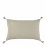 Coussins textile - Housse de coussin MATTEO velours de coton abricot 40x60 - BLANC D'IVOIRE