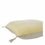 Coussins textile - Housse de coussin MATTEO velours de coton jaune pastel 50x50 - BLANC D'IVOIRE
