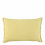 Coussins textile - Housse de coussin CHLOE lin lavé jaune pastel 60x40 - BLANC D'IVOIRE
