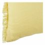 Coussins textile - Housse de coussin CHLOE lin lavé jaune pastel 60x40 - BLANC D'IVOIRE