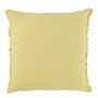 Coussins textile - Housse de coussin CHLOE lin lavé jaune pastel 50x50 - BLANC D'IVOIRE