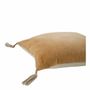Coussins textile - Housse de coussin MATTEO velours de coton abricot 30x40 - BLANC D'IVOIRE