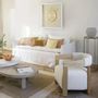 Coussins textile - Housse de coussin MATTEO velours de coton abricot 30x40 - BLANC D'IVOIRE
