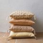 Coussins textile - Housse de coussin CHLOE lin lavé abricot 50x50 - BLANC D'IVOIRE