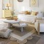 Coussins textile - Housse de coussin CHLOE lin lavé abricot 50x50 - BLANC D'IVOIRE