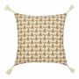 Fabric cushions - DAPHNE beige cotton cushion cover 50x50 - BLANC D'IVOIRE