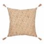 Fabric cushions - SOLINA pink cotton cushion cover 50x50 - BLANC D'IVOIRE
