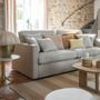 Fabric cushions - SOLINA pink cotton cushion cover 50x50 - BLANC D'IVOIRE
