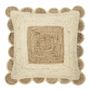 Coussins - Coussin ENOLA jute naturel et blanc 60x60 - BLANC D'IVOIRE