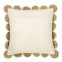 Coussins - Coussin ENOLA jute naturel et blanc 60x60 - BLANC D'IVOIRE