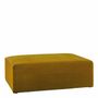 Ottomans - LOU saffron velvet pouf for LOU sofa 130x92x41 - BLANC D'IVOIRE