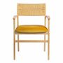 Chairs - PALOMA chair saffron velvet ash blond wood finish 60.5x54x87 - BLANC D'IVOIRE
