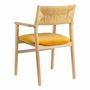 Chairs - PALOMA chair saffron velvet ash blond wood finish 60.5x54x87 - BLANC D'IVOIRE