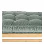 Benches - MENA bench verdigris velvet rubberwood blond wood finish 150x45x50 - BLANC D'IVOIRE