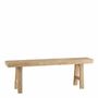 Benches - BAO bench recycled natural elm 150x40x47 - BLANC D'IVOIRE