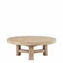 Tables basses - Table basse BAO orme naturel recyclé dia 80x30 - BLANC D'IVOIRE
