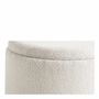 Poufs - Set 2 poufs RILA tissu bouclette crème dia 62x36,5 et 50x29 - BLANC D'IVOIRE