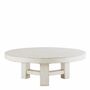 Tables basses - Table basse BAO orme blanc recyclé dia 105x40 - BLANC D'IVOIRE