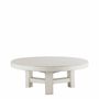 Coffee tables - BAO coffee table recycled white elm dia 80x30 - BLANC D'IVOIRE