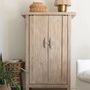 Armoires - Buffet BAO orme naturel recyclé 80x35x145 - BLANC D'IVOIRE