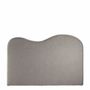 Têtes de lit - Tête de lit SERENA tissu gris 181x11X122 - BLANC D'IVOIRE