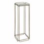 Console table - ANATOLE glass and metal stand with golden brass finish 31.5x31.5x90 - BLANC D'IVOIRE
