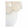 Lampes à poser - Lampe NORA papier mâché et AJ conique jute blanche dia 38x52 - BLANC D'IVOIRE
