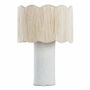 Lampes à poser - Lampe LEO papier mâché et AJ cylindrique jute blanche dia 32,5x46 - BLANC D'IVOIRE