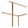 Bookshelves - ANATOLE bookcase glass and metal with golden brass finish 100x40x200 - BLANC D'IVOIRE