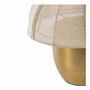 Lampes à poser - Lampe HÉLOÏSE métal doré et AJ tissu crème dia 32x32 - BLANC D'IVOIRE