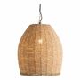 Hanging lights - GAYA suspension natural and golden wooden beads dia 47x52 - BLANC D'IVOIRE