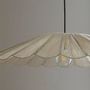 Hanging lights - MARGUERITE suspension white jute and metal dia 90x16 - BLANC D'IVOIRE