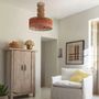 Hanging lights - HOKA pendant light non-electrified natural paper rope and coral dia 50.5x55.5 - BLANC D'IVOIRE