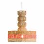 Hanging lights - HOKA pendant light non-electrified natural paper rope and coral dia 50.5x55.5 - BLANC D'IVOIRE