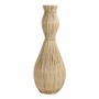 Vases - MYA vase natural rattan and metal 31x81 - BLANC D'IVOIRE
