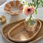 Decorative objects - Set of 3 GALIA natural rattan trays 60x40, 52.5x34.5 and 45.5x28 - BLANC D'IVOIRE